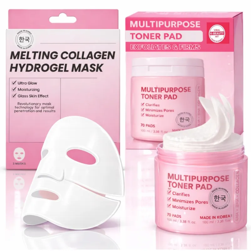 Korean Beauty & Skincare Glass Skin Renewal Set with Hydrogel Masks & Multipurpose Toner Pads - K Beauty Skin Care made by Zulily