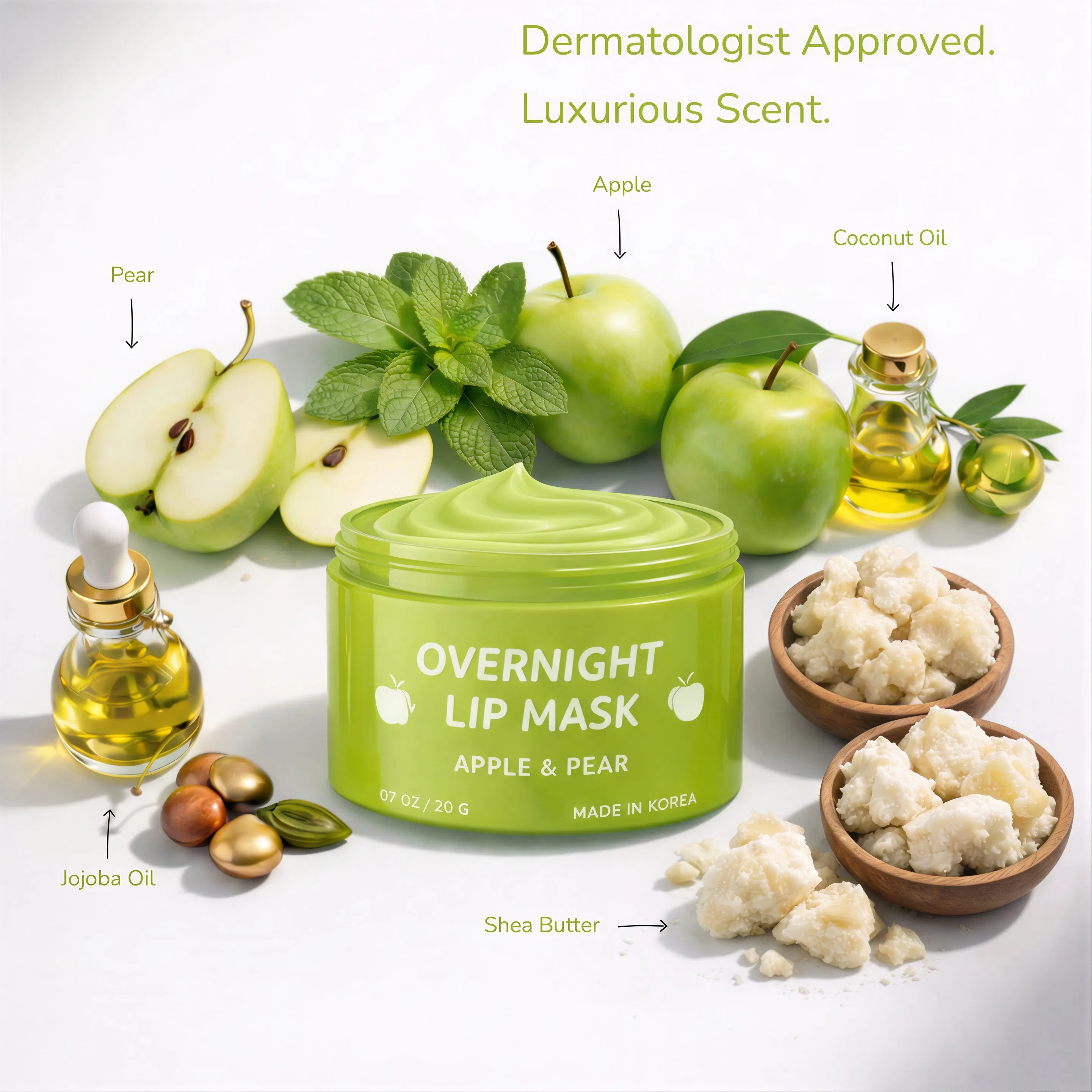 Korean Skincare Lip Care Duo Set - Cherry Mint Exfoliating Lip Scrub & Apple and Pear Overnight Lip Mask sold by Zulily product image thumbnail 5