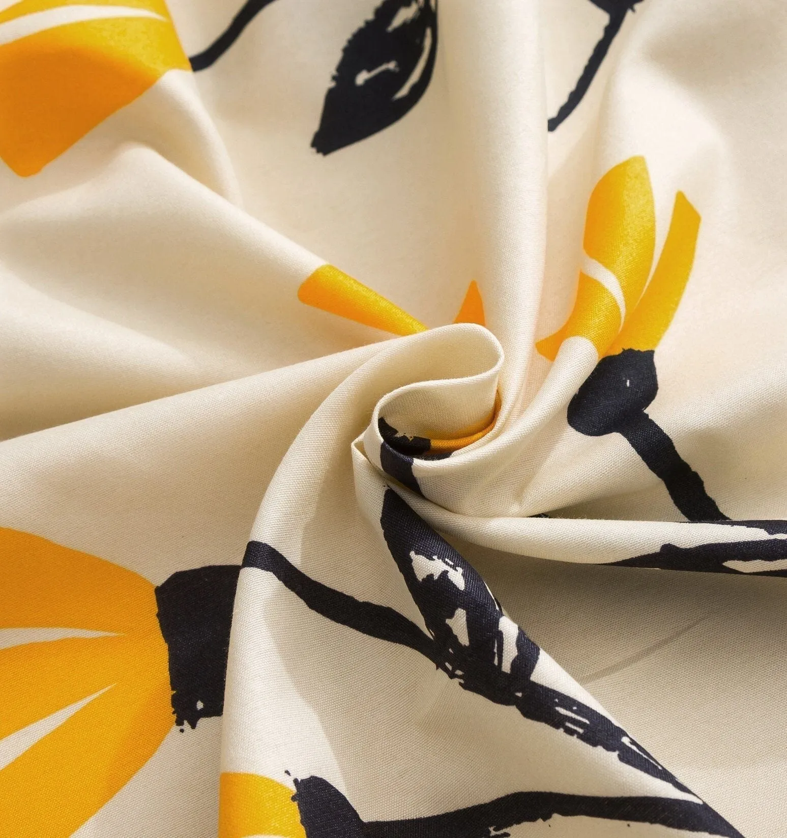DaDa Bedding Yellow Fleur Floral Fitted and Flat Sheet Set sold by Zulily product image thumbnail 5