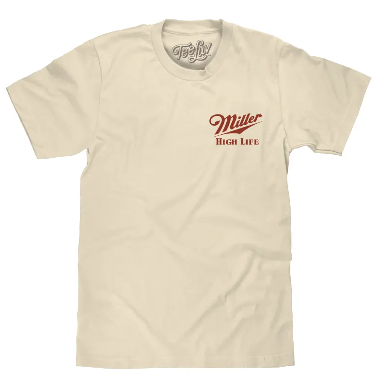 Miller High Life The Champagne of Beers Double Sided Logo T-Shirt made by Zulily