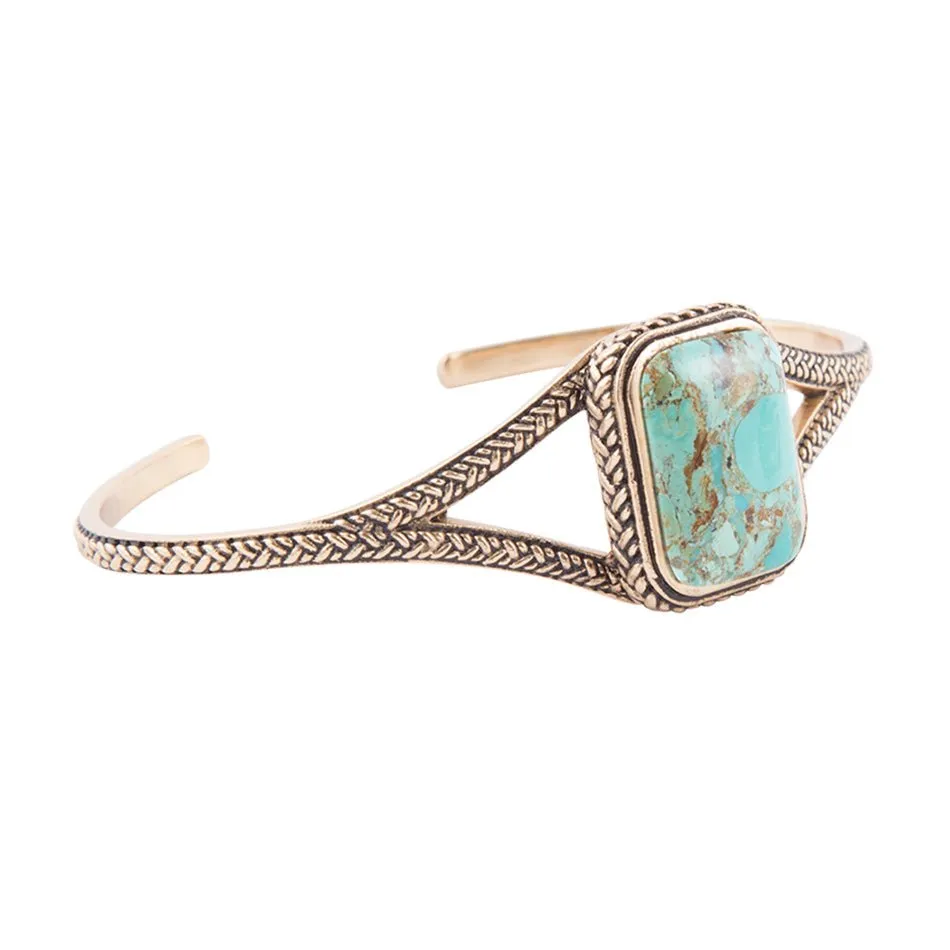 Credence Genuine Turquoise Cuff Bracelet sold by Zulily