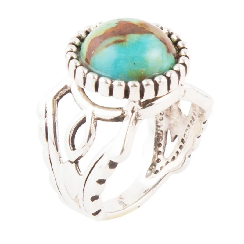 Blessing Blue Turquoise and Sterling Silver Ring made by Zulily
