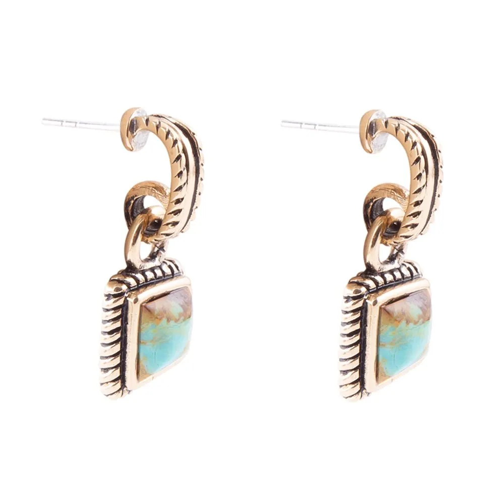 Roped Around Turquoise and Bronze Earrings sold by Zulily product image thumbnail 3