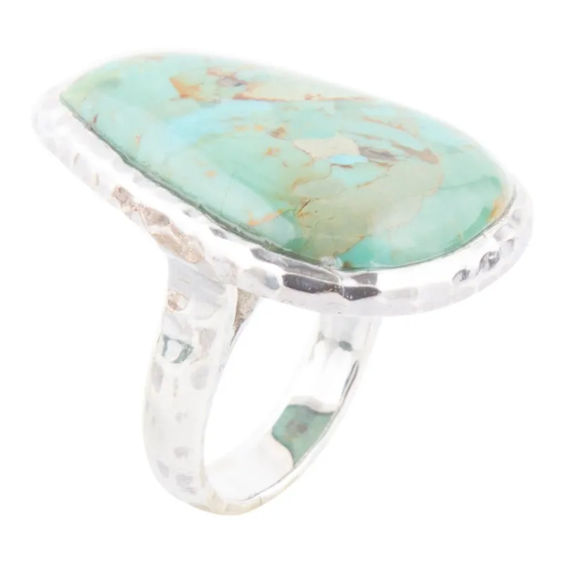 Abstract Blue Turquoise and Sterling Silver Ring made by Zulily