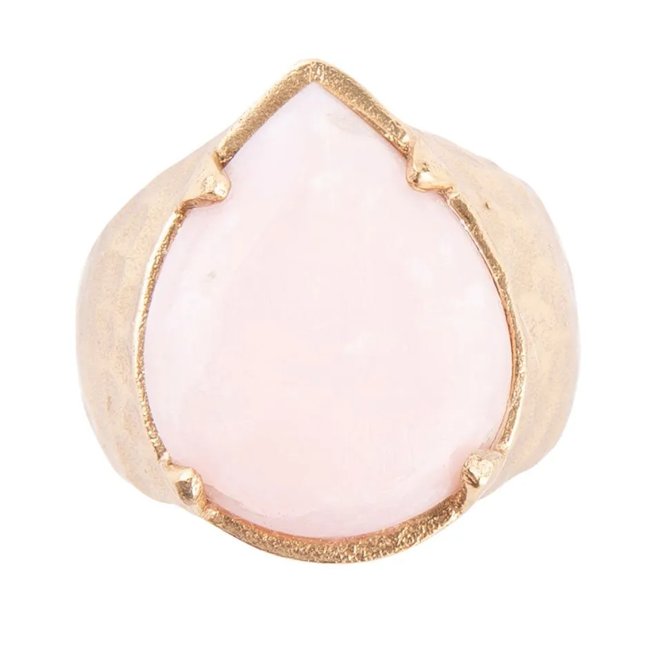 Pink Opal Golden Teardrop Ring sold by Zulily product image thumbnail 2