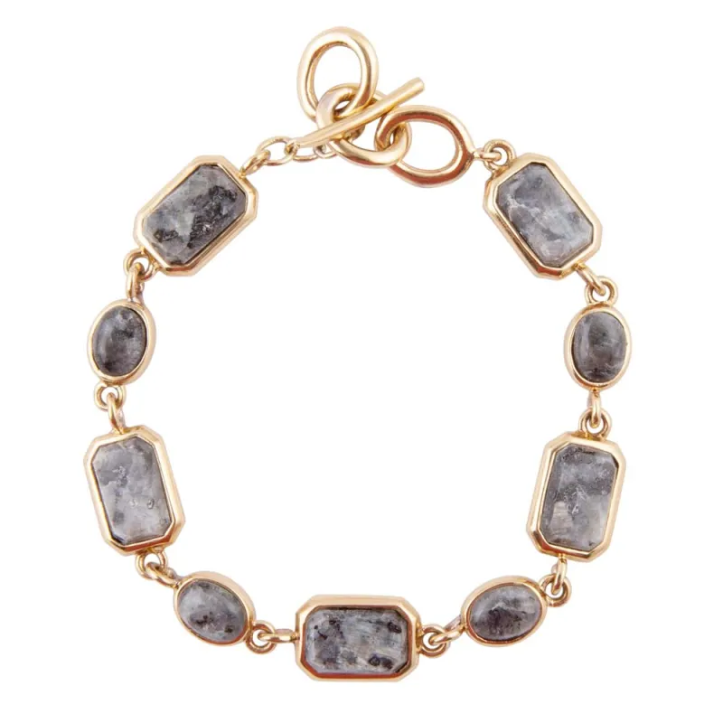 Bold Labradorite and Bronze Toggle Bracelet made by Zulily