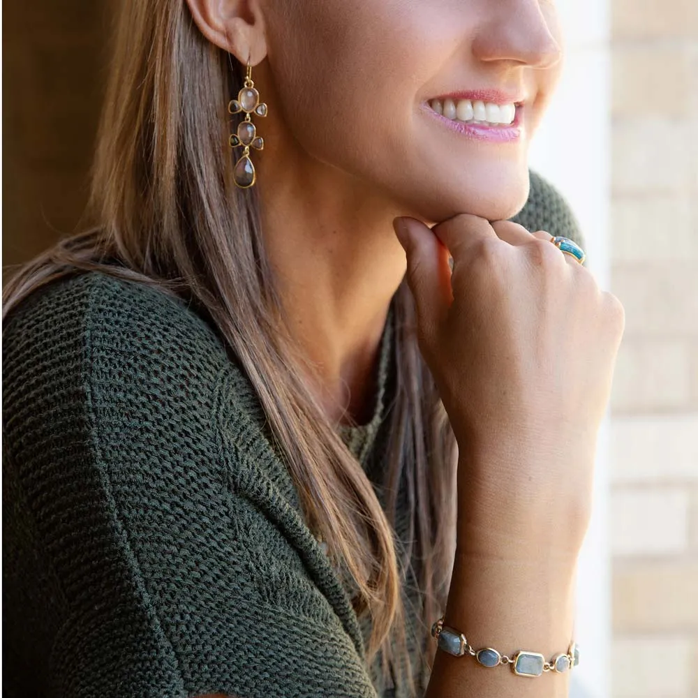 Bold Labradorite and Bronze Toggle Bracelet sold by Zulily product image thumbnail 2