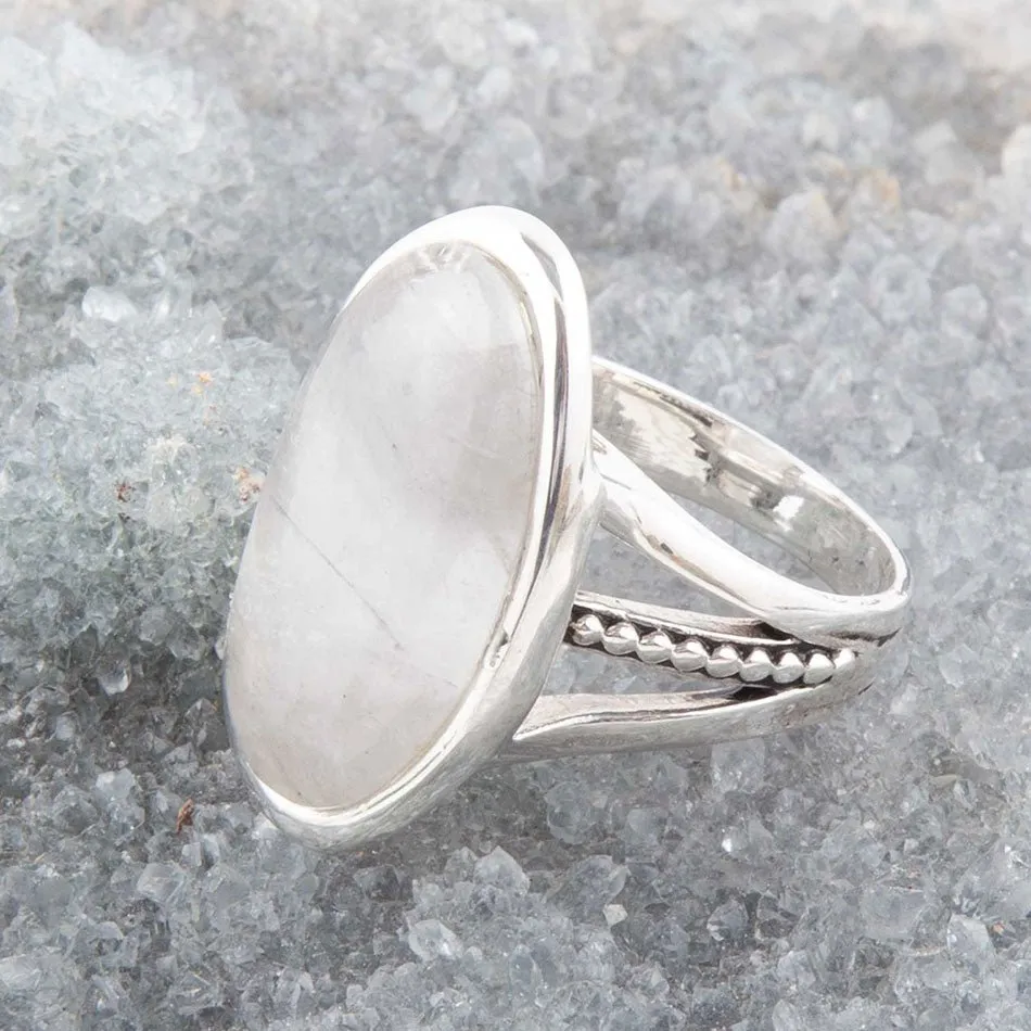 Grey Quartz and Sterling Silver Oval Ring sold by Zulily product image thumbnail 2