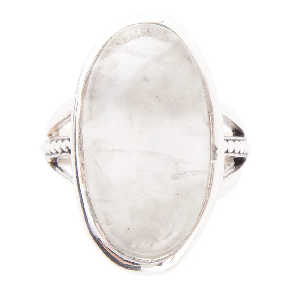 Grey Quartz and Sterling Silver Oval Ring sold by Zulily product image thumbnail 3