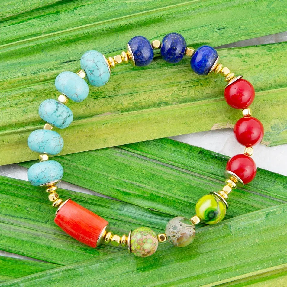 Zion Multi-Color Chunky Stretch Bracelet sold by Zulily product image thumbnail 2
