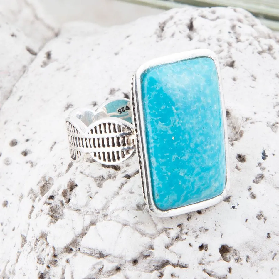 Zion Blue Turquoise and Sterling Silver Ring sold by Zulily product image thumbnail 3