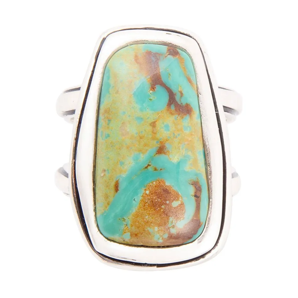 Art Blue Turquoise and Sterling Silver Statement Ring sold by Zulily product image thumbnail 3