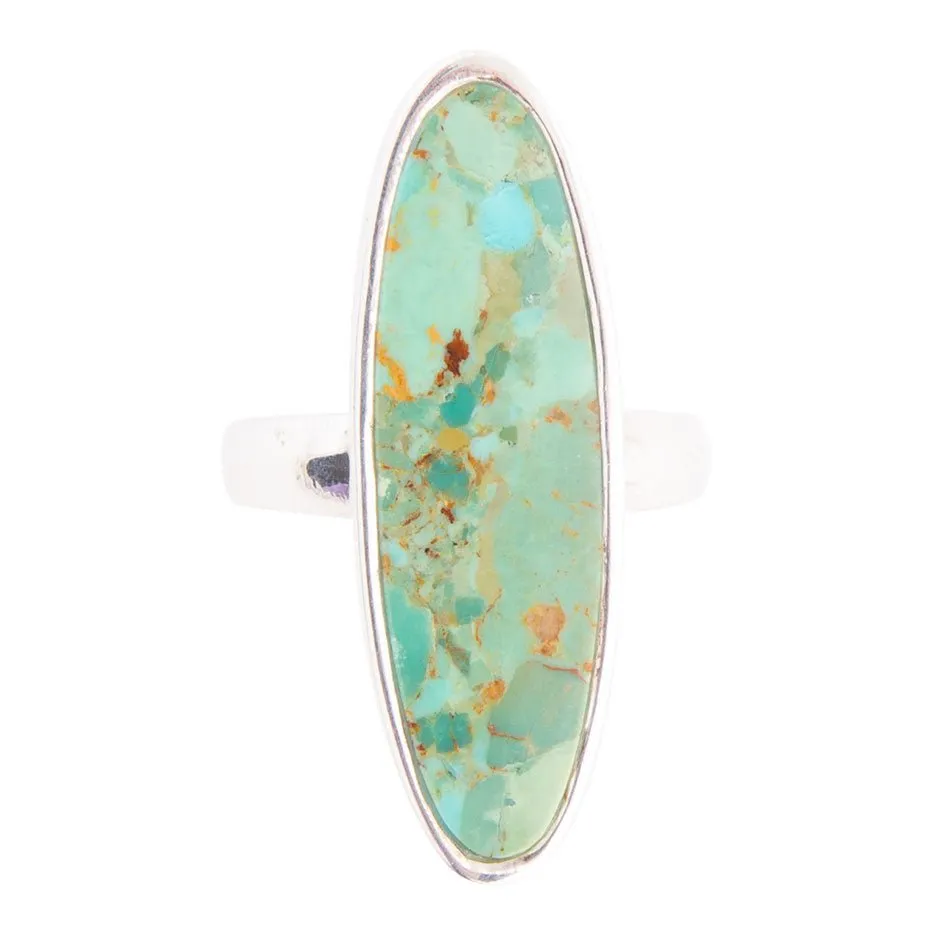 Pueblo Blue Turquoise and Sterling Silver Oval Ring sold by Zulily product image thumbnail 3