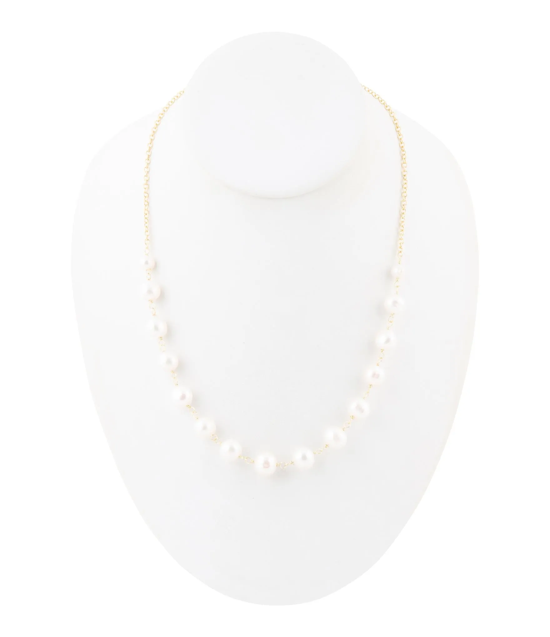 Golden Chain and White Pearl Necklaces sold by Zulily product image thumbnail 4