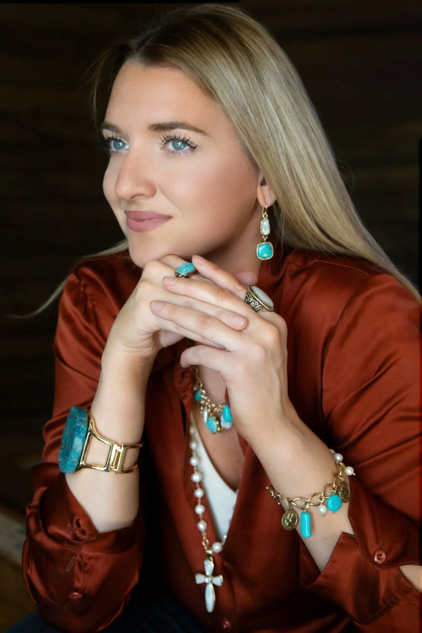 Las Cruces White Pearl Cross Pendant Necklace sold by Zulily product image thumbnail 2