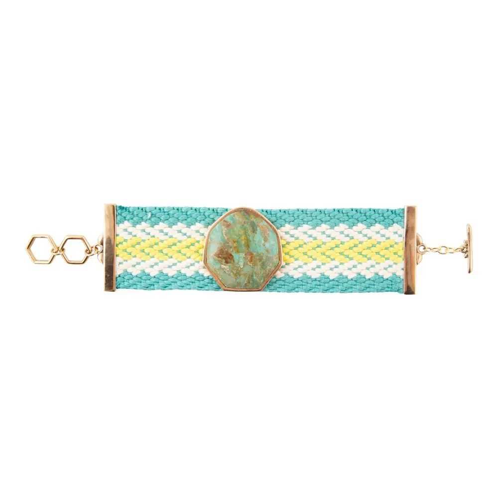 Blue Turquoise Textile Blues Woven Bracelet sold by Zulily product image thumbnail 4