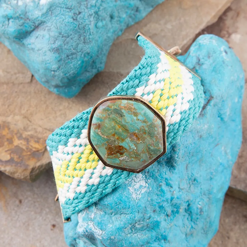 Blue Turquoise Textile Blues Woven Bracelet sold by Zulily product image thumbnail 5