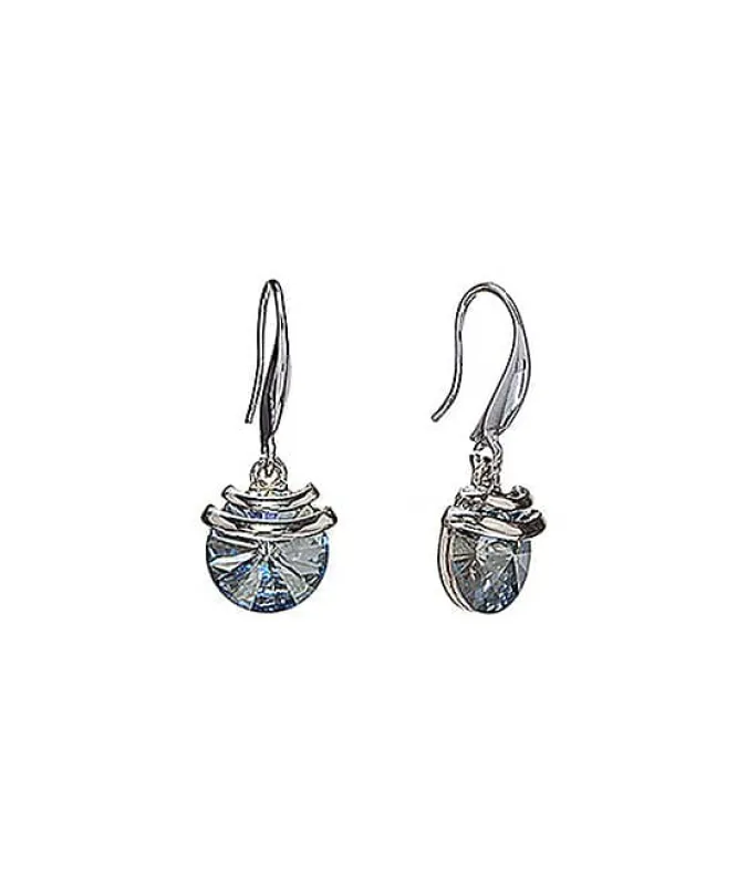 Silver Blue Shade Swarovski Crystal Earrings – Spring Drop Crystal Earrings By callura made by Zulily