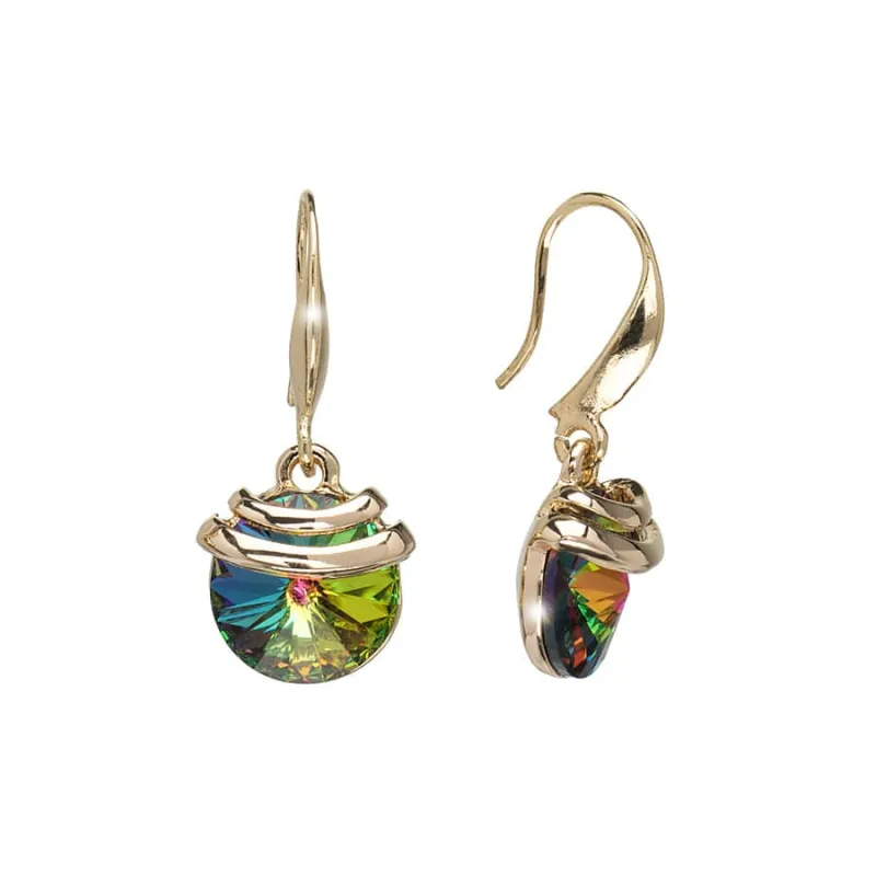 Goldtone Vitrail  Medium Swarovski Crystal Earrings – Gold Spring Drop Crystal Earrings By callura made by Zulily