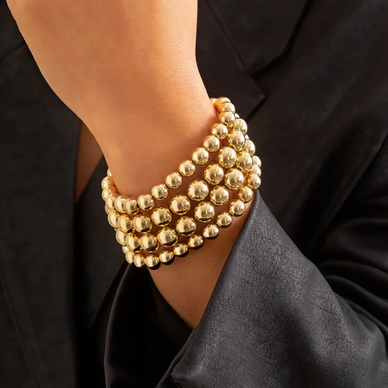 Goldtone Stackable Ball Bracelet Set made by Zulily