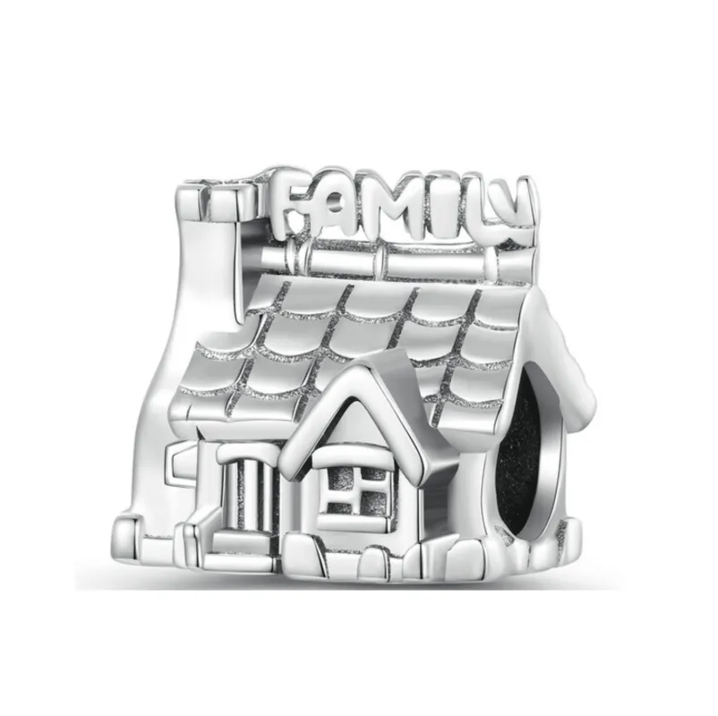 Sterling silver family home charm made by Zulily