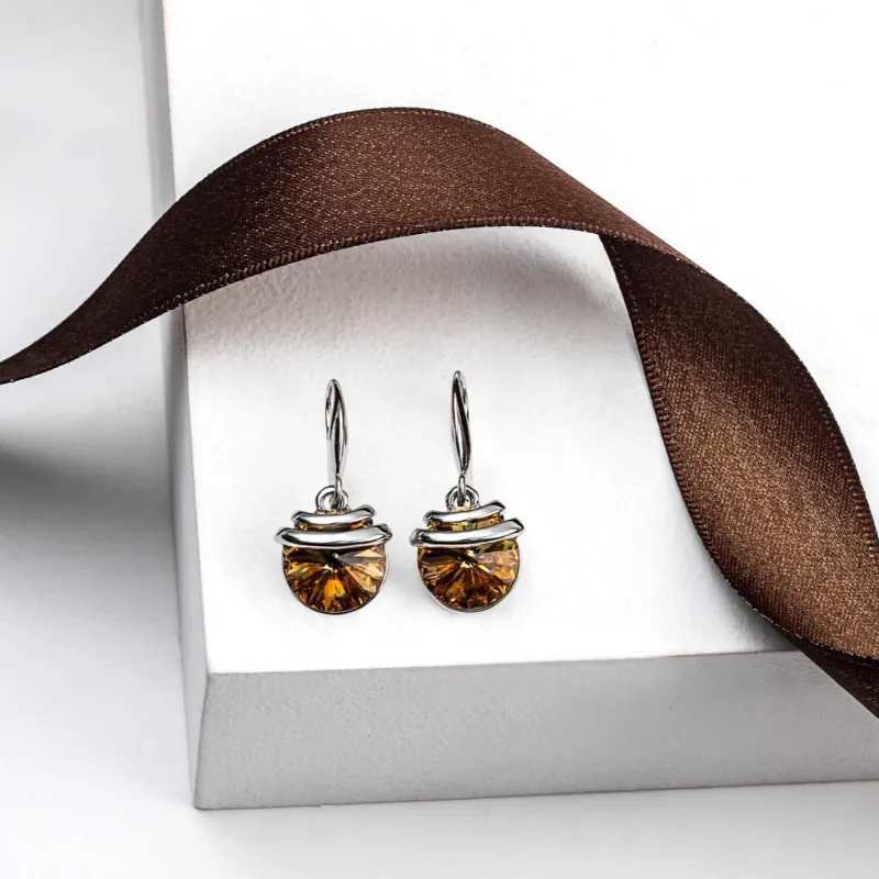 Topaz Swarovski Crystal Earrings – Spring Drop Crystal Earrings By callura made by Zulily