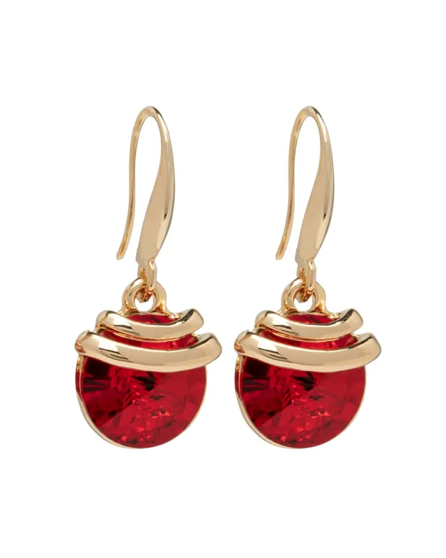 Gold Siam Swarovski Crystal Earrings – Gold Spring Drop Crystal Earrings By callura made by Zulily