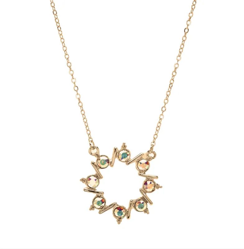 Gold Wreath Swarovski Crystal Necklace By callura made by Zulily