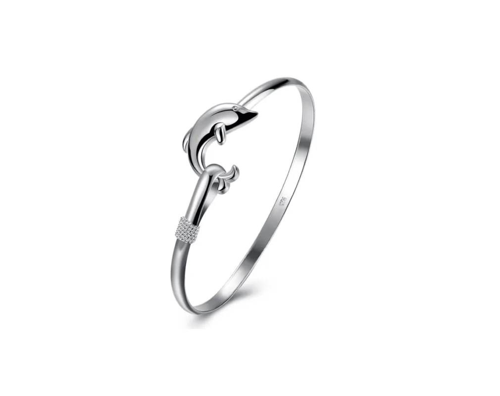 Playful Dolphin Charm Bracelet in Sterling Silver Filled made by Zulily