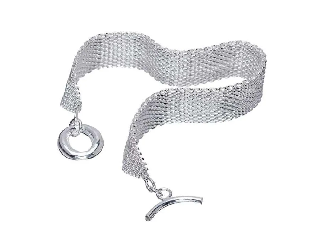 Modern Mesh Toggle Bracelet in Sterling Silver Filled made by Zulily