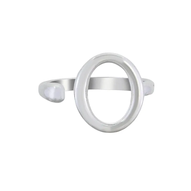 Adjustable Open Oval Ring in Sterling Silver Filled (Sizes 6-9) made by Zulily