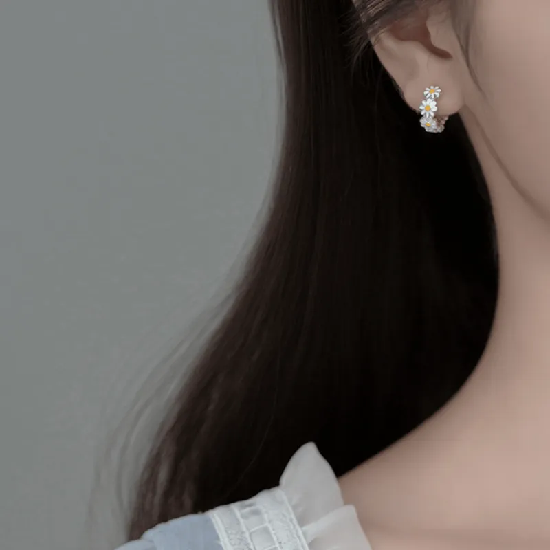 Daisy Hoop Earrings made by Zulily