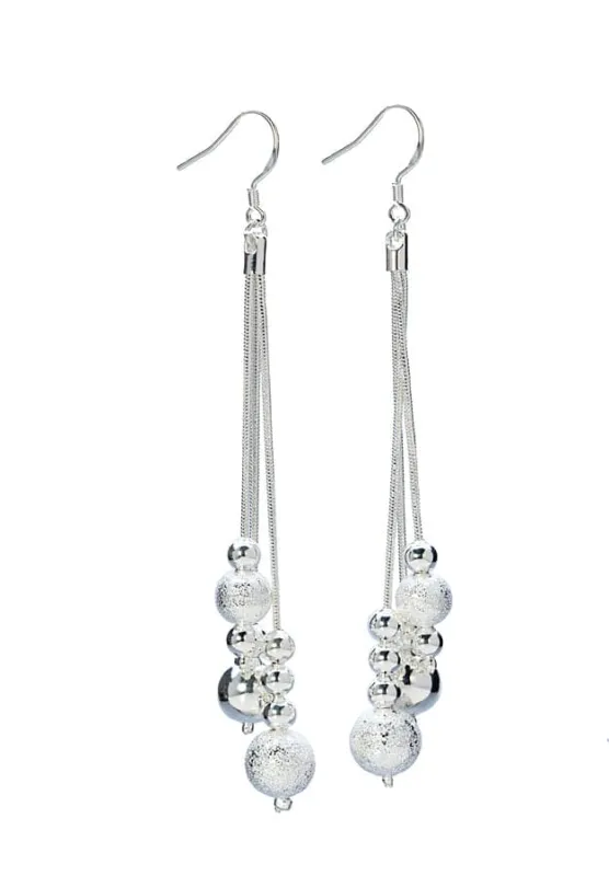 Clustered Chain Drop Earrings in Sterling Silver Filled made by Zulily