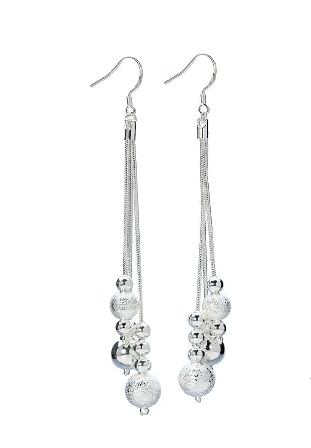Clustered Chain Drop Earrings in Sterling Silver Filled sold by Zulily