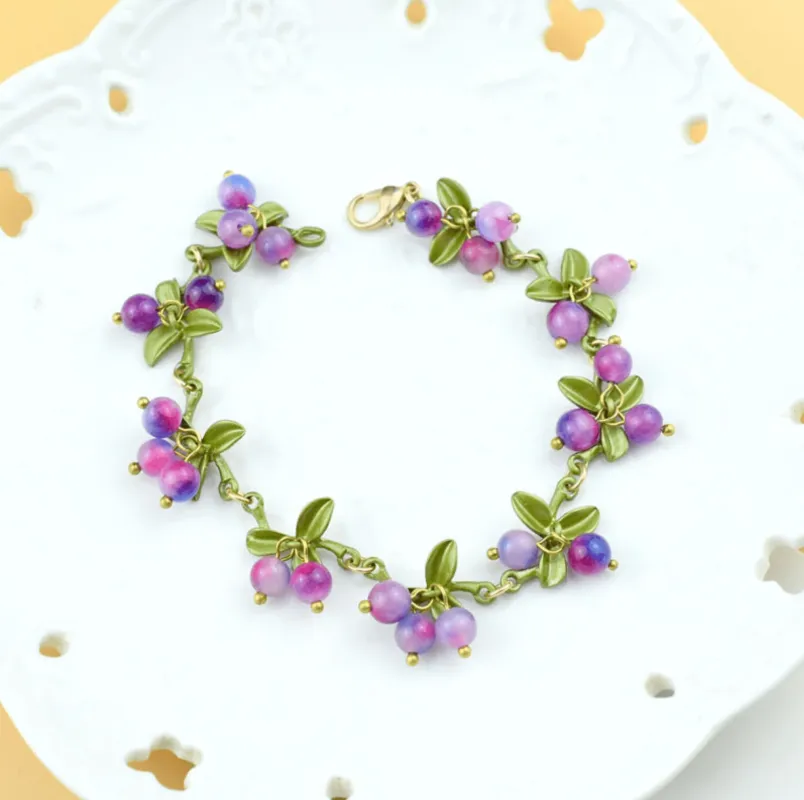 Goldtone Lavender Berry Bracelet made by Zulily