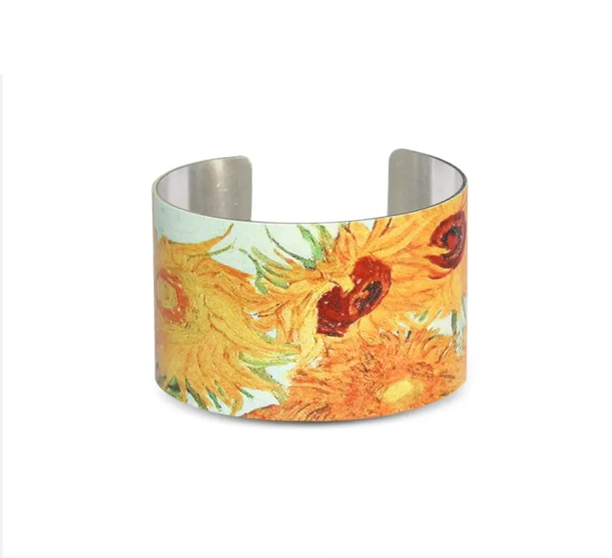 Yellow Sunflower Cuff Bracelet made by Zulily