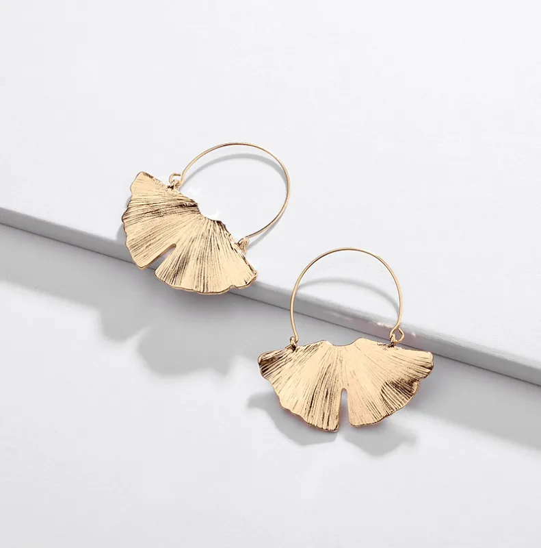 Goldtone Lotus Flower Drop Earrings made by Zulily