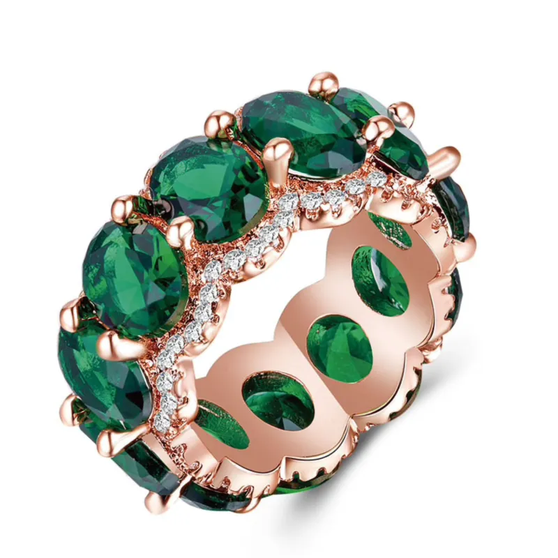 Eva Sky Squared Emerald Estate Statement Ring With Oval Cubic Zirconia made by Zulily