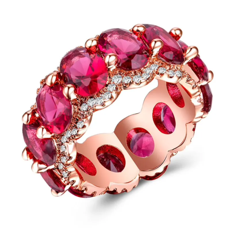 Eva Sky Squared Ruby Estate Statement Ring With Oval Cubic Zirconia made by Zulily