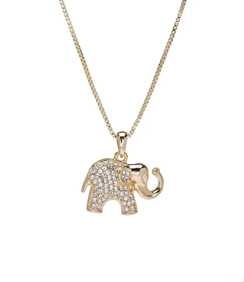Clear Swarovski Crystal Necklace – Goldtone Elephant Necklace With Pave Swarovski Crystals By callura sold by Zulily