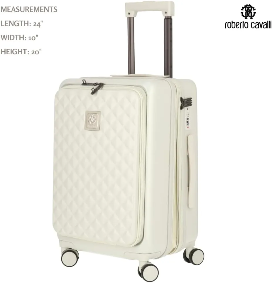 ROBERTO CAVALLI 20-Inch Luxury Carry-On Luggage – Hardshell Spinner Suitcase with Front Laptop Compartment, TSA Lock & Expandable Design sold by Zulily product image thumbnail 2