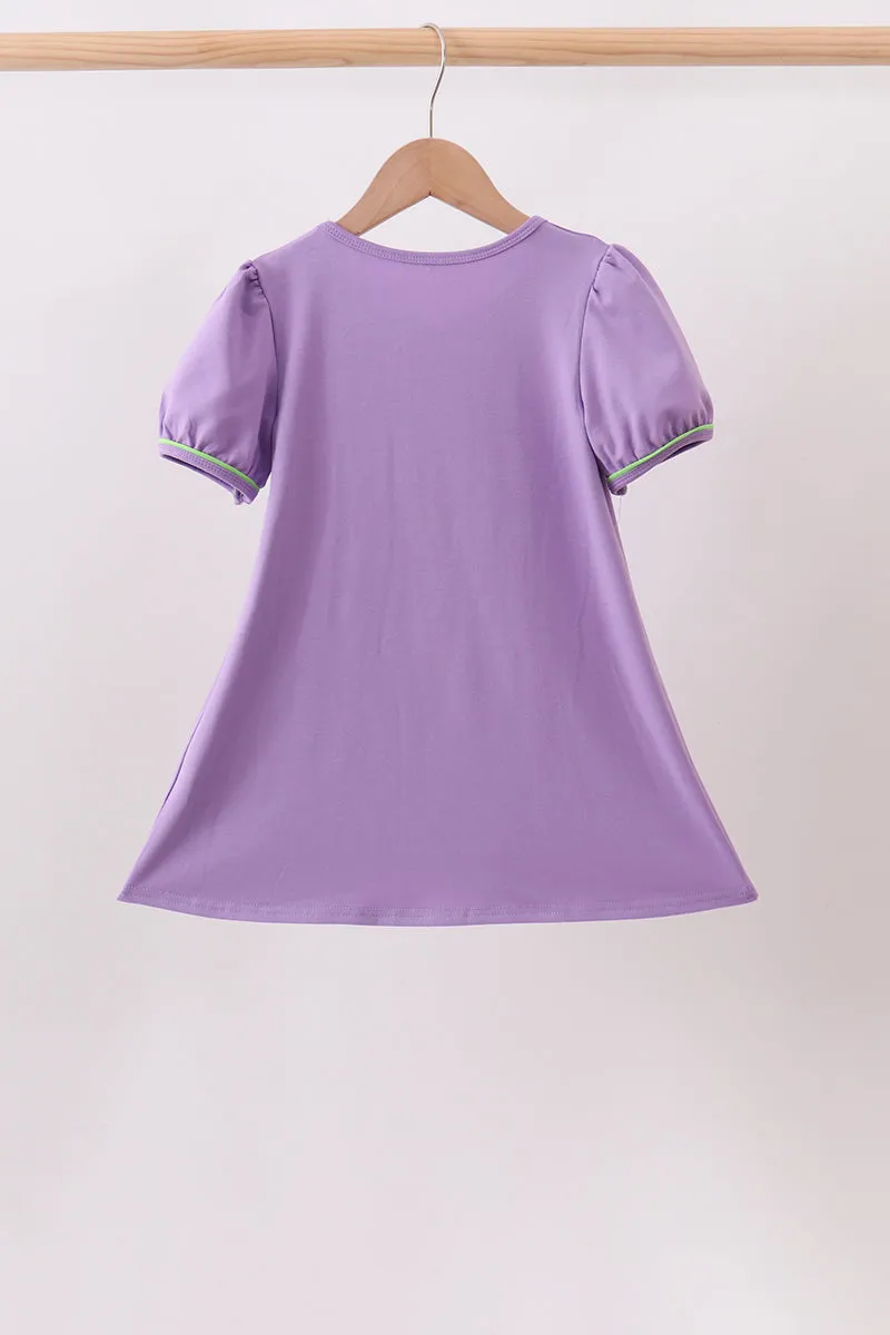 Purple witch applique dress sold by Zulily product image thumbnail 2