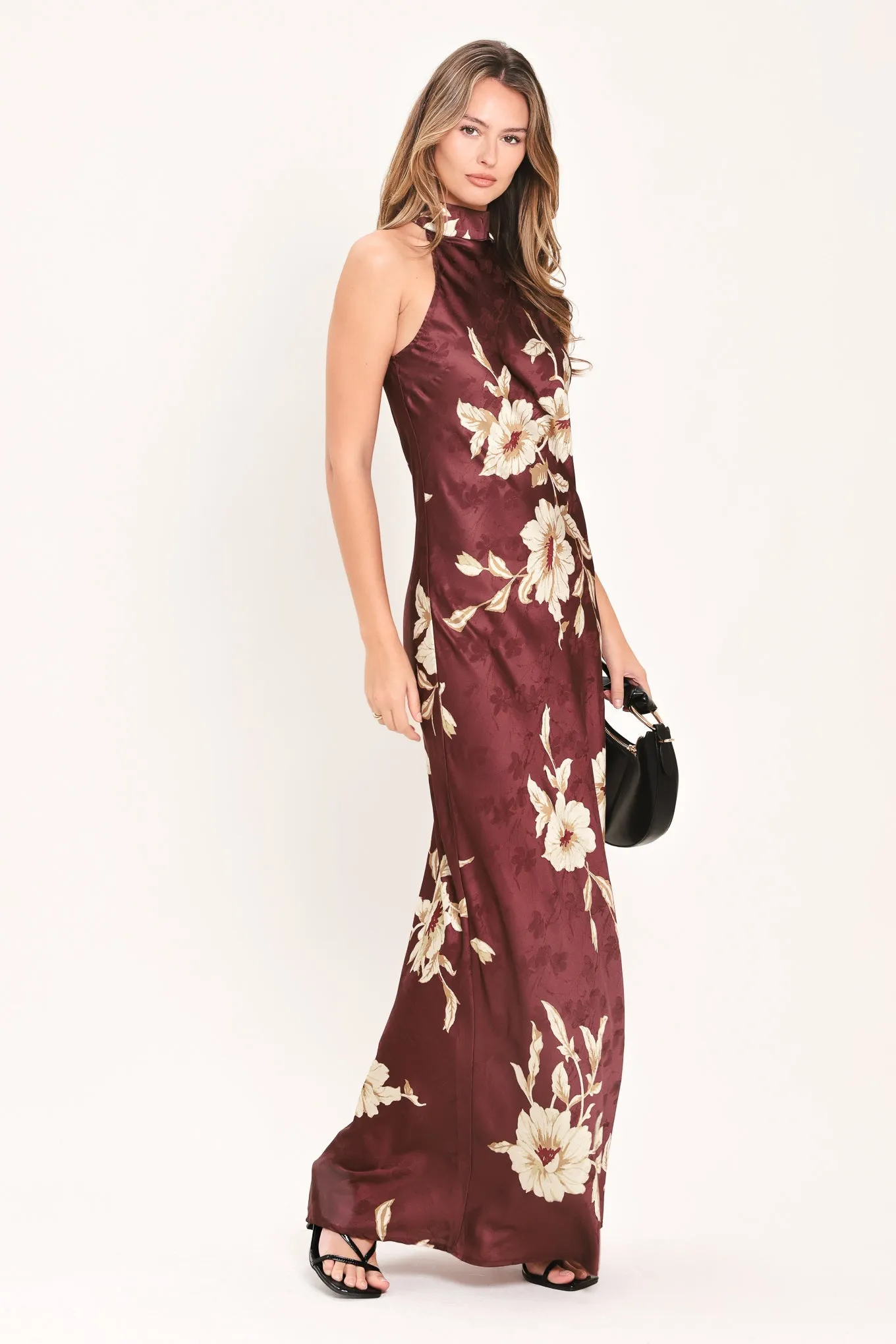 Bordeaux Ivory Bloom Woven Maxi Dress sold by Zulily product image thumbnail 3