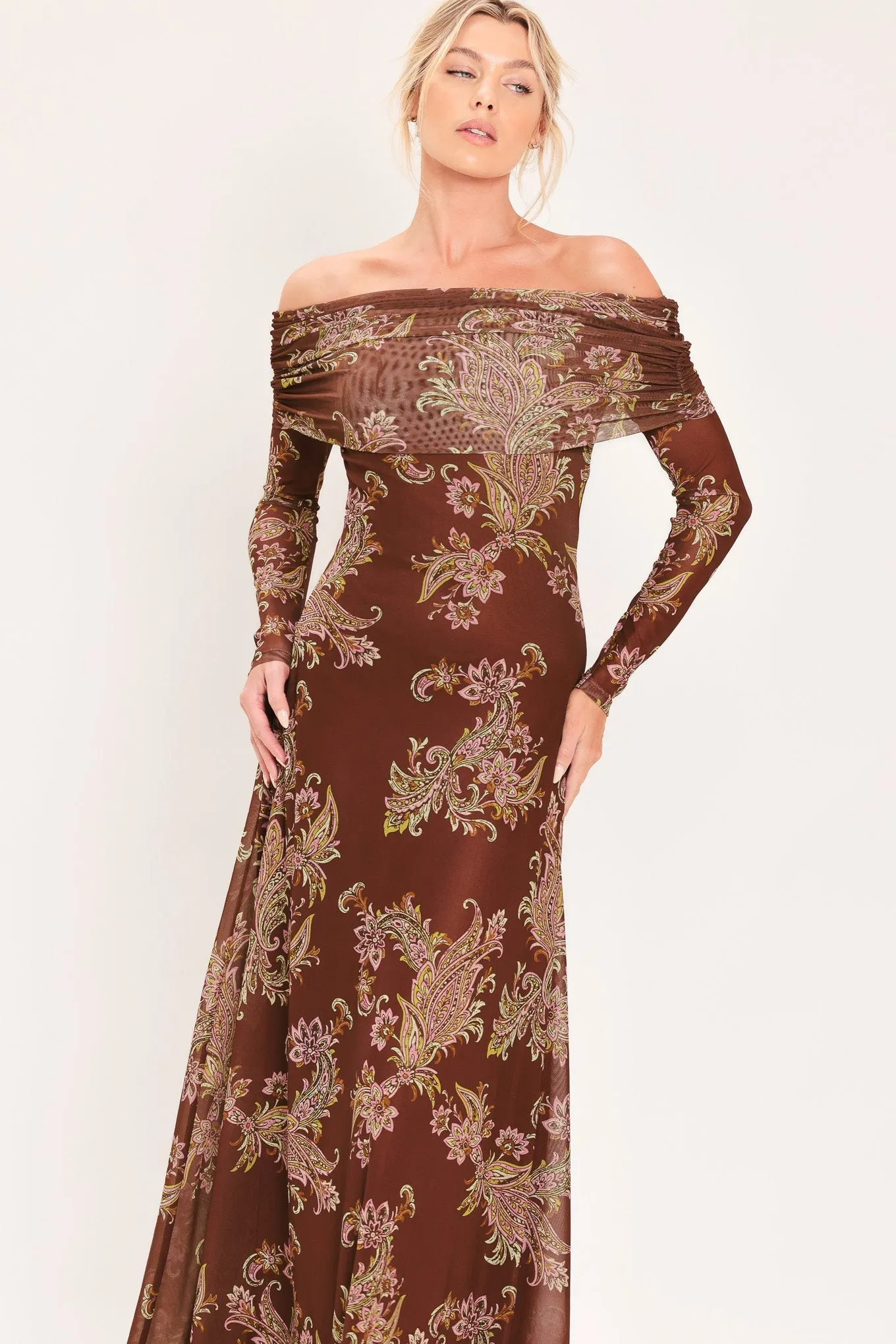 Burnt Sienna Serenade Power Mesh Maxi Maxi Dress sold by Zulily product image thumbnail 2