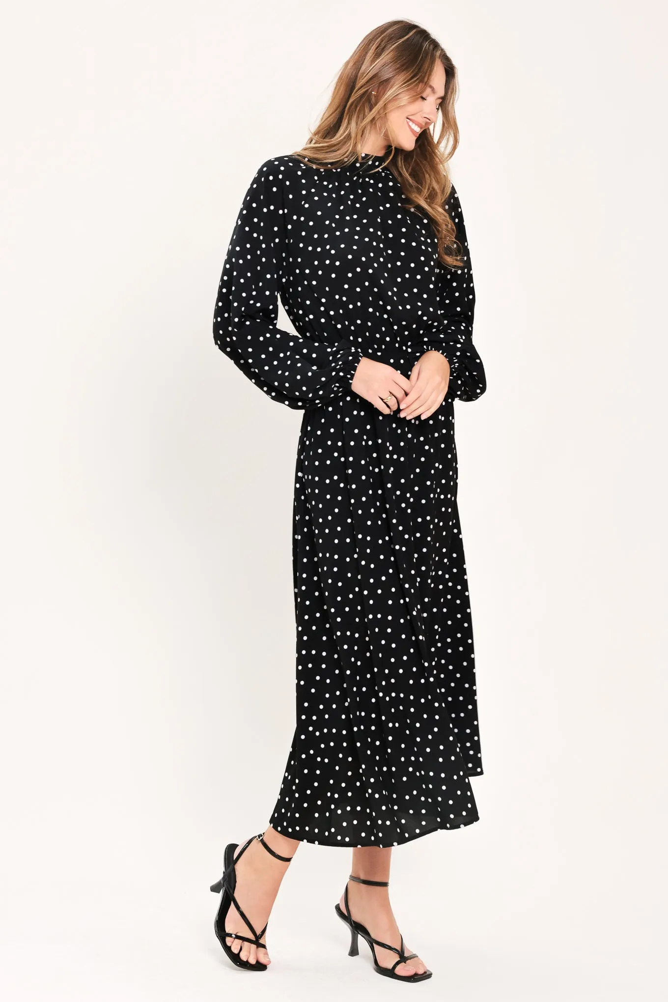 Midnight Sprinkle Waltz Woven Midi Dress sold by Zulily product image thumbnail 5