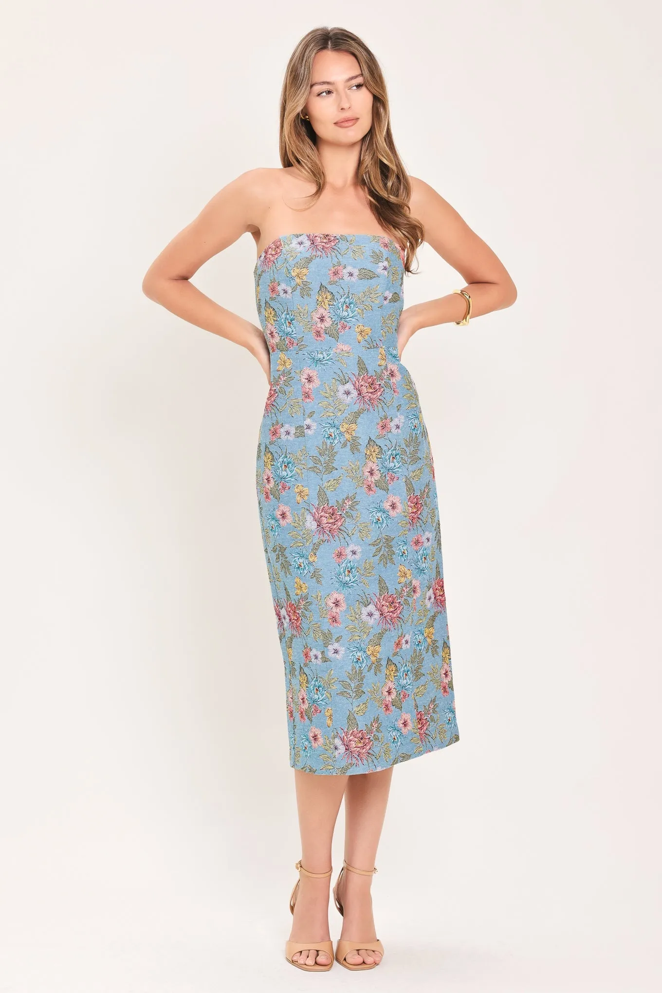 Celestial Garden Jacquard Woven Tube Dress sold by Zulily product image thumbnail 3