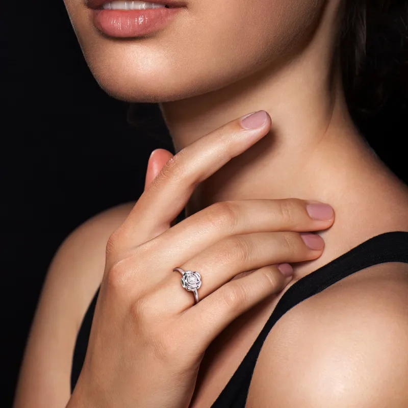 Sofia B. Diamond Flower Ring in Sterling Silver made by Zulily