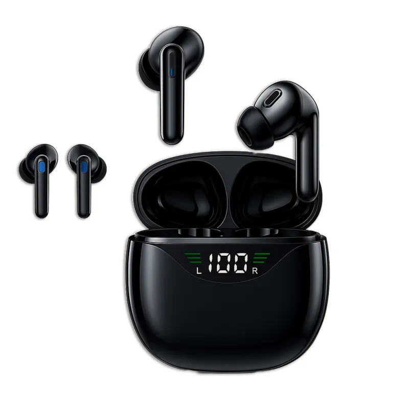 Prime Goods Bluetooth Earbuds Headset 5.3 Wireless Noise Cancelling TWS Trucker Waterproof - Black made by Zulily
