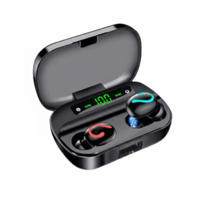 Prime Goods Bluetooth 5.1 Headset TWS Wireless Earphones Mini Earbuds Stereo Headphones IPX7 - Black made by Zulily