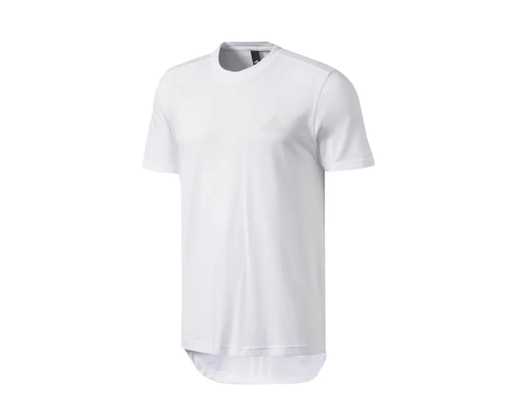 adidas Essentials Droptail 3-Stripes Men's T-Shirt — White made by Adidas